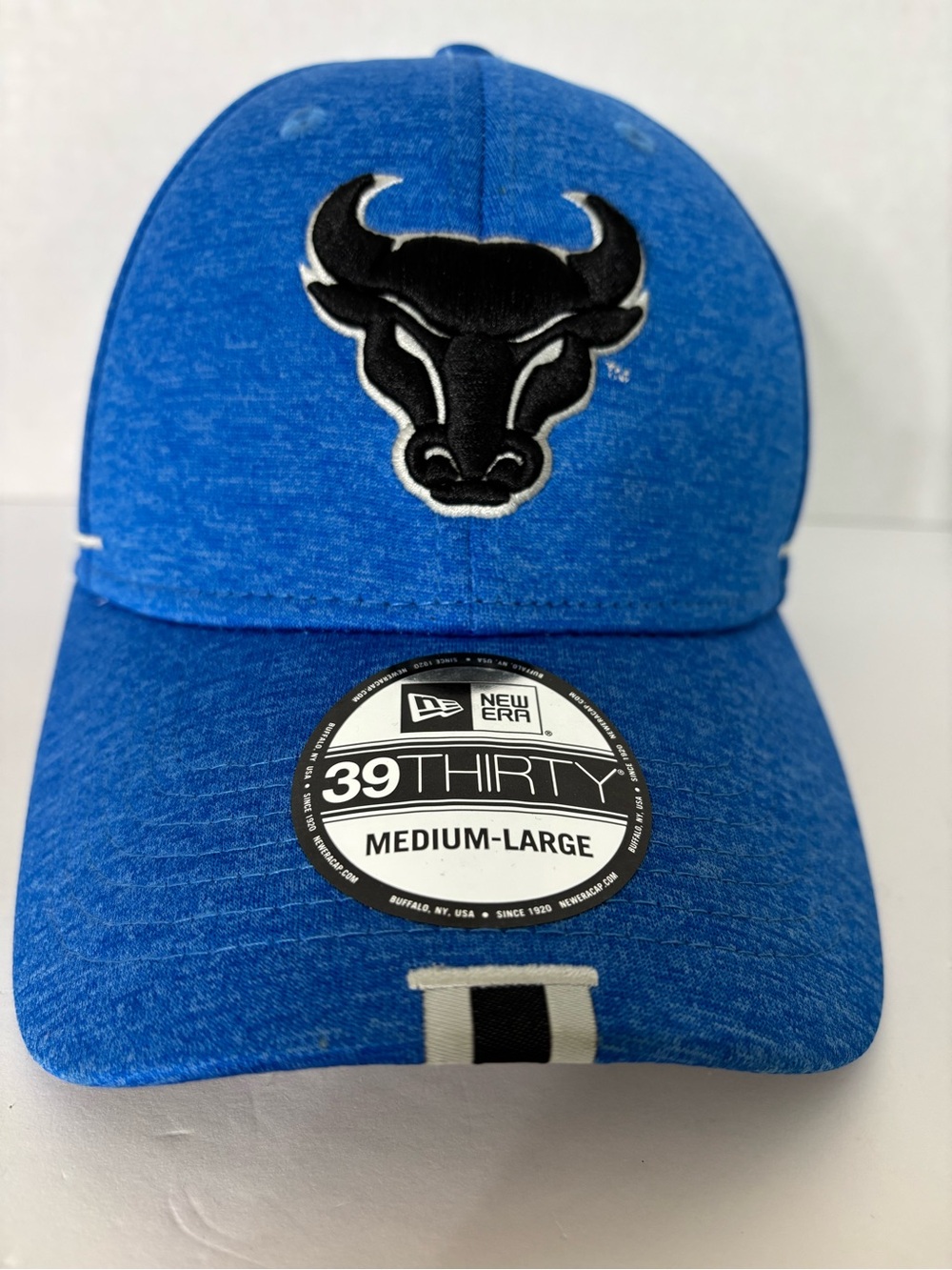 New Era Blue Bull Logo 39THIRTY Stretch Fit Hat